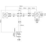 Digitus VESA, stojan pre monitor, 15"-27"