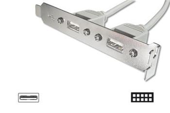 Digitus záslepka slotu so 4 USB portami, kábel 2x 10 Pin 0,25m