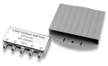 DiSEqC prepínač 1x priímač + 4x LNB (SRT - 4115P)