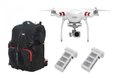 DJI kvadrokoptéra - dron, Phantom 3 Standard, 2 baterie navíc, DJI batoh pro Phantom 3 a 4