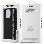 DKNY 3D Rubber Repeat Logo Line kryt pre iPhone 16 Pro, čierny