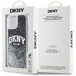 DKNY Liquid Glitter Arch Logo kryt pre iPhone 11, čierny