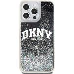 DKNY Liquid Glitter Arch Logo kryt pre iPhone 12/12 Pro, čierny