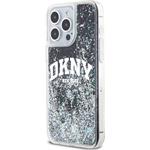 DKNY Liquid Glitter Arch Logo kryt pre iPhone 12/12 Pro, čierny