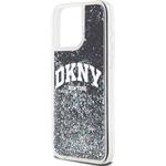 DKNY Liquid Glitter Arch Logo kryt pre iPhone 12/12 Pro, čierny