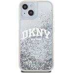 DKNY Liquid Glitter Arch Logo kryt pre iPhone 14, číry