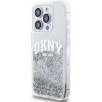 DKNY Liquid Glitter Arch Logo kryt pre iPhone 14 Pro Max, číry
