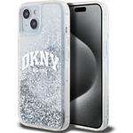DKNY Liquid Glitter Arch Logo kryt pre iPhone 15, číry