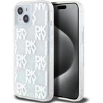 DKNY Liquid Glitter Checkered Pattern kryt pre iPhone 15, číry