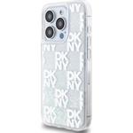 DKNY Liquid Glitter Checkered Pattern kryt pre iPhone 15 Pro, číry