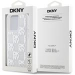 DKNY Liquid Glitter Checkered Pattern kryt pre iPhone 15 Pro, číry