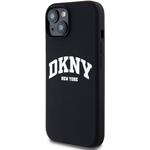 DKNY Liquid Silicone Arch Logo MagSafe kryt pre iPhone 11, čierny