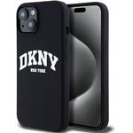 DKNY Liquid Silicone Arch Logo MagSafe kryt pre iPhone 11, čierny