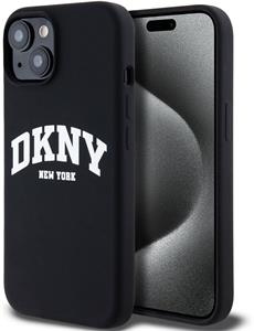 DKNY Liquid Silicone Arch Logo MagSafe kryt pre iPhone 11, čierny