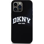 DKNY Liquid Silicone Arch Logo MagSafe kryt pre iPhone 12/12 Pro, čierny