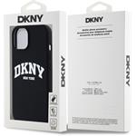 DKNY Liquid Silicone Arch Logo MagSafe kryt pre iPhone 13, čierny