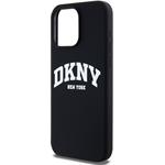 DKNY Liquid Silicone Arch Logo MagSafe kryt pre iPhone 14 Pro, čierny