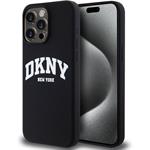 DKNY Liquid Silicone Arch Logo MagSafe kryt pre iPhone 14 Pro Max, čierny