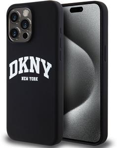 DKNY Liquid Silicone Arch Logo MagSafe kryt pre iPhone 14 Pro Max, čierny