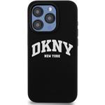 DKNY Liquid Silicone Arch Logo MagSafe kryt pre iPhone 15 Pro, čierny