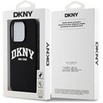 DKNY Liquid Silicone Arch Logo MagSafe kryt pre iPhone 15 Pro, čierny