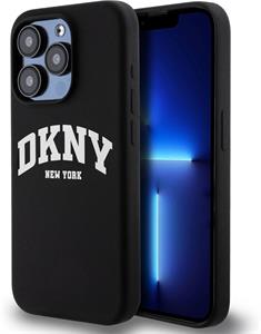 DKNY Liquid Silicone Arch Logo MagSafe kryt pre iPhone 15 Pro, čierny