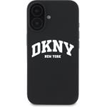 DKNY Liquid Silicone Arch Logo MagSafe kryt pre iPhone 16, čierny