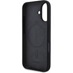 DKNY Liquid Silicone Arch Logo MagSafe kryt pre iPhone 16, čierny