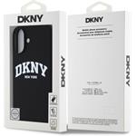 DKNY Liquid Silicone Arch Logo MagSafe kryt pre iPhone 16, čierny