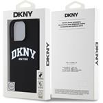 DKNY Liquid Silicone Arch Logo MagSafe kryt pre iPhone 16 Pro, čierny