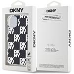 DKNY PC/TPU Checkered Pattern kryt pre iPhone 15, čierny
