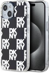 DKNY PC/TPU Checkered Pattern kryt pre iPhone 15, čierny