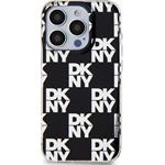 DKNY PC/TPU Checkered Pattern kryt pre iPhone 15 Pro, čierny