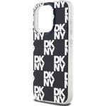 DKNY PC/TPU Checkered Pattern kryt pre iPhone 15 Pro, čierny