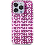 DKNY PC/TPU Repeat Pattern kryt pre iPhone 15 Pro, ružový