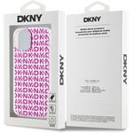 DKNY PC/TPU Repeat Pattern kryt pre iPhone 15, ružový