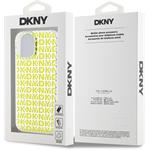 DKNY PC/TPU Repeat Pattern kryt pre iPhone 15, žltý