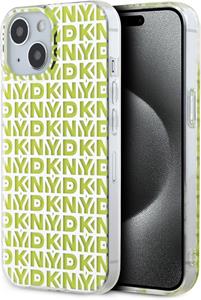 DKNY PC/TPU Repeat Pattern kryt pre iPhone 15, žltý