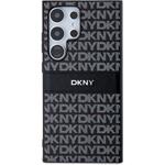 DKNY PC/TPU Repeat Pattern Tonal Stripe kryt pre Samsung S24 Ultra, čierny