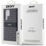 DKNY PC/TPU Repeat Pattern Tonal Stripe kryt pre Samsung S24 Ultra, čierny