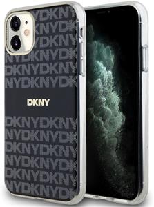 DKNY PC/TPU Repeat Pattern Tonal Stripe Magsafe kryt pre iPhone 11, čierny