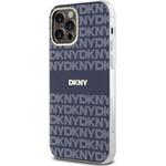 DKNY PC/TPU Repeat Pattern Tonal Stripe Magsafe kryt pre iPhone 12/12 Pro, modrý