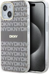 DKNY PC/TPU Repeat Pattern Tonal Stripe Magsafe kryt pre iPhone 13, béžový