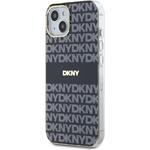 DKNY PC/TPU Repeat Pattern Tonal Stripe Magsafe kryt pre iPhone 13, čierny