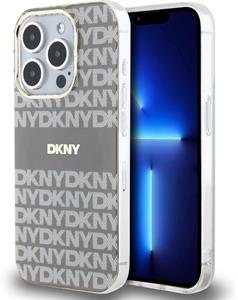 DKNY PC/TPU Repeat Pattern Tonal Stripe Magsafe kryt pre iPhone 13 Pro, béžový