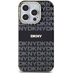 DKNY PC/TPU Repeat Pattern Tonal Stripe Magsafe kryt pre iPhone 13 Pro, čierny