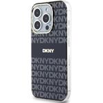 DKNY PC/TPU Repeat Pattern Tonal Stripe Magsafe kryt pre iPhone 13 Pro, čierny