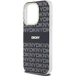 DKNY PC/TPU Repeat Pattern Tonal Stripe Magsafe kryt pre iPhone 13 Pro, čierny