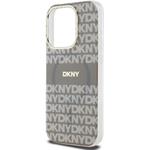 DKNY PC/TPU Repeat Pattern Tonal Stripe Magsafe kryt pre iPhone 13 Pro Max, béžový