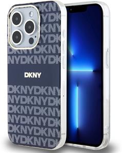DKNY PC/TPU Repeat Pattern Tonal Stripe Magsafe kryt pre iPhone 13 Pro Max, modrý